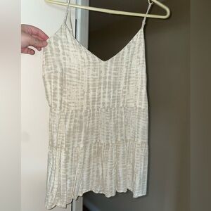 Spaghetti strap summer blouse tan
